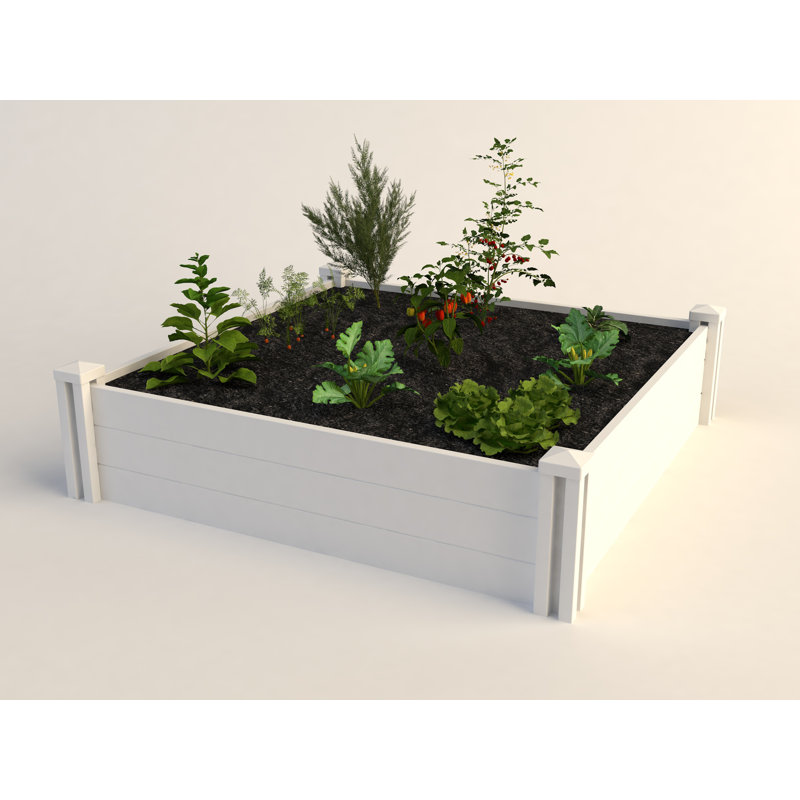 Freeport Park Kayla 122cm x 122cm Plastic Raised Flower Bed & Reviews